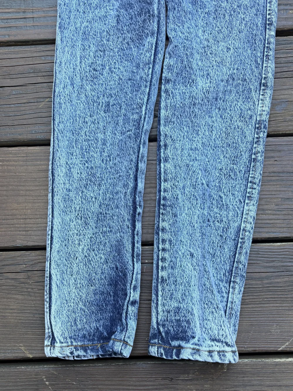 VTG LEE Kids Acid Wash Jeans Size 7 Slim 90s/2000s High Waist Tapered Denim